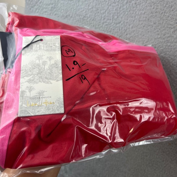 NWT Tuckernuck India Hicks Maxi Dress Womens M  Red Pink Colorblock Belted - Picture 13 of 13